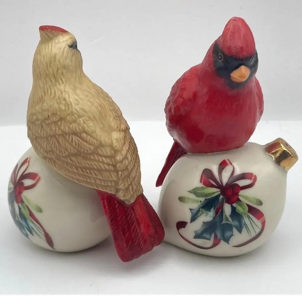 Lenox Winter Greetings Cardinal Salt & Pepper Shaker Set
